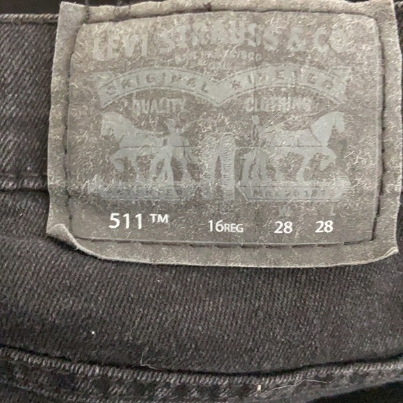 Levi's 511 SLIM FIT FLEX MEN'S BLACK JEANS - Picture 4 of 7